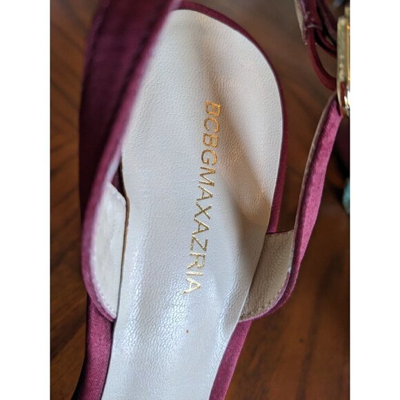 BCBGMaxazria Peep Toe Slingback Heels Size 8 *Coquette* - Picture 7 of 11